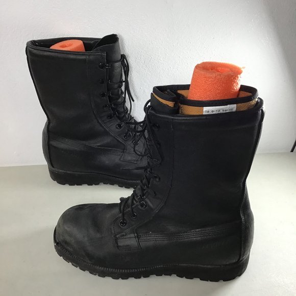 Belleville Military Leather Combat Boots Black 10W - Picture 5 of 14